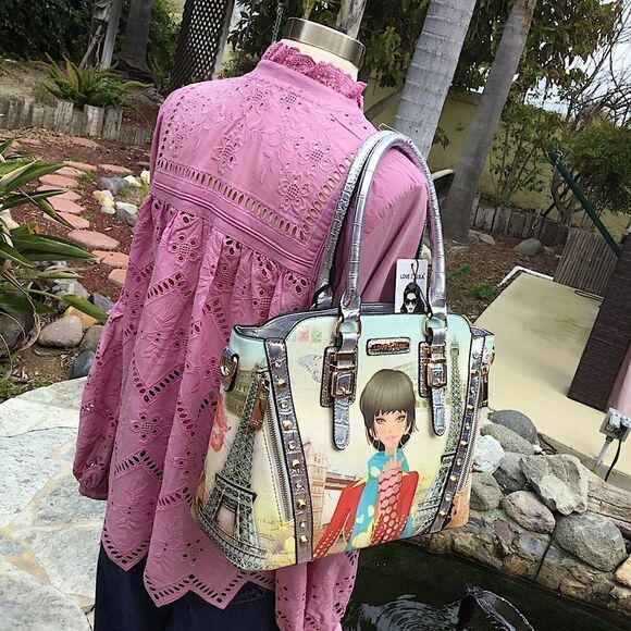 LOVEĀ USAāHANDBAGāSILVER/GOLDāSHOULDERāBAGāTOTE - Picture 12 of 16